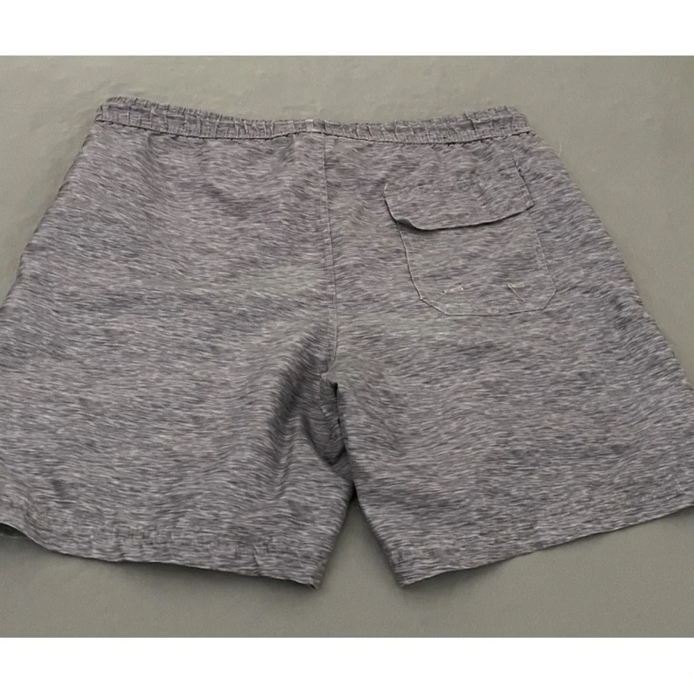 US Polo Assn Mens Swim Trunk Size Medium Gray Drawstring Waist Lined W/‎ Pockets